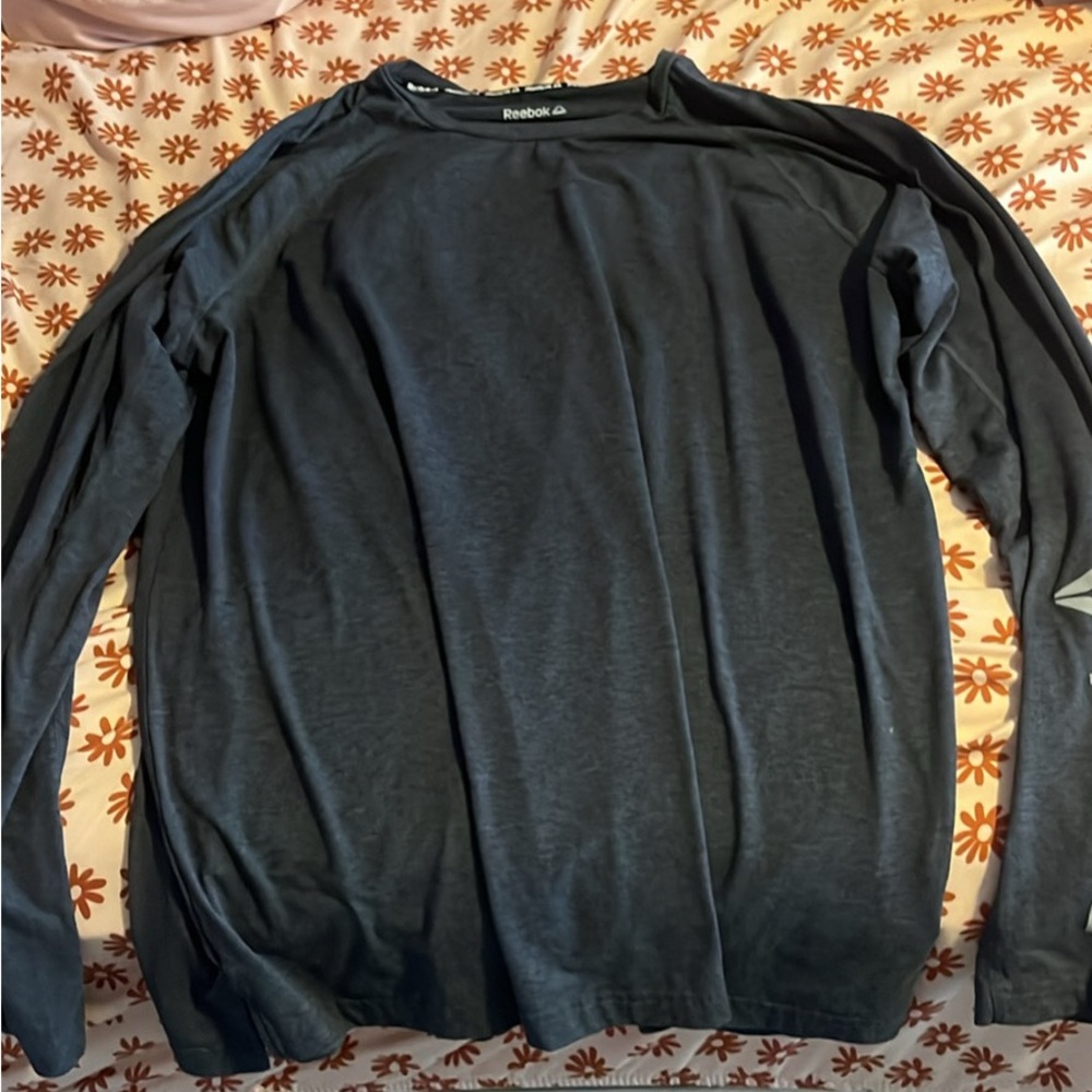 Reebok Men's Dark Gray Long Sleeve Tee